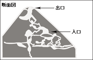 鍾乳洞断面図